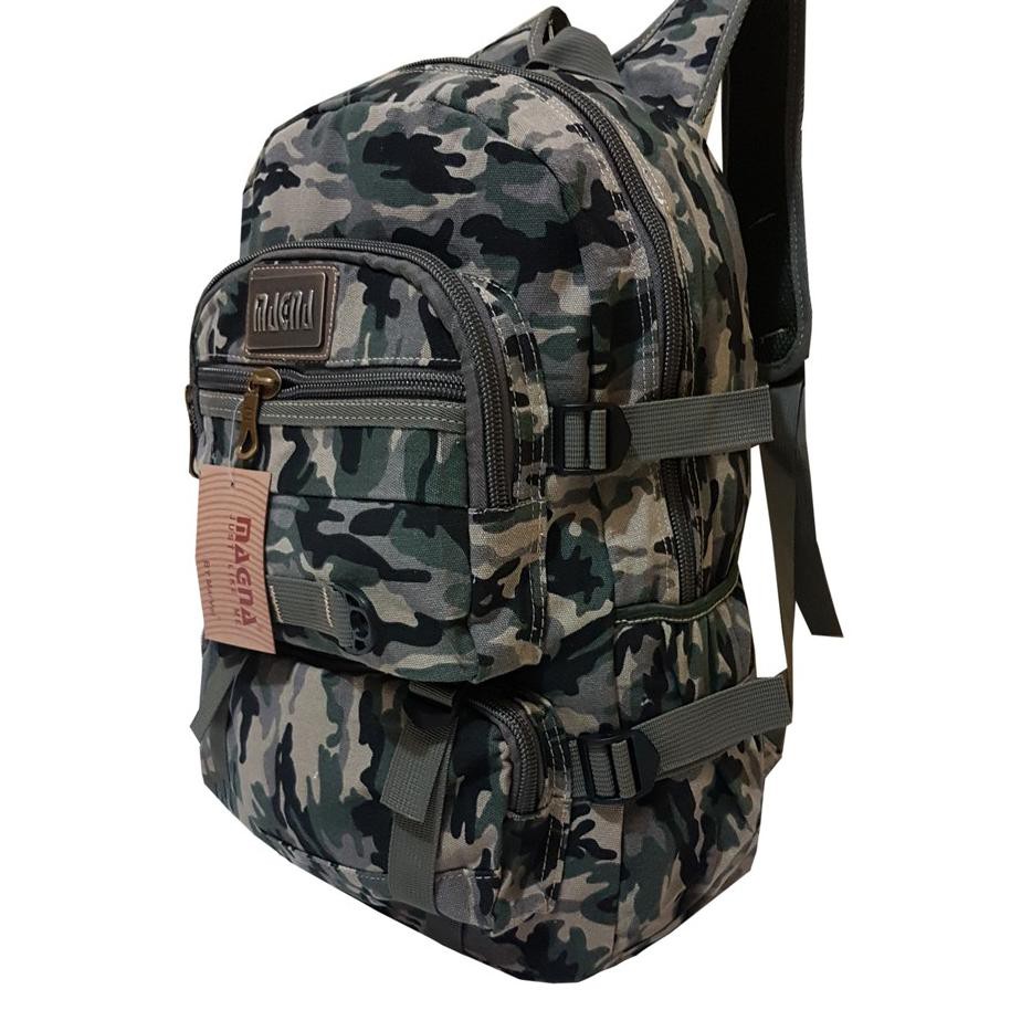 ↔ Magna Tas Ransel Pria Military BX032 Polyester Kanvas Original Import - Green Army  Terbaru →.