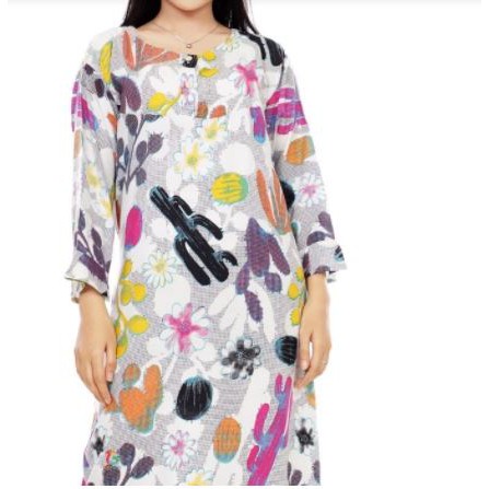 DASTER ARAB MOTIF KAKTUS/DASTER LENGAN PANJANG MURAH/BAJU HAMIL/LONGDRESS