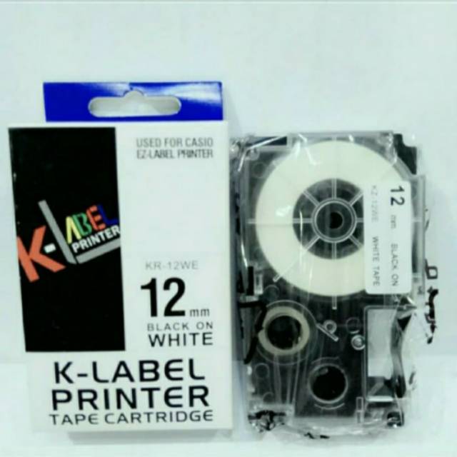 K-LABEL Printer 12mm Compatible use Casio EZ Tape Label Printer 12 mm