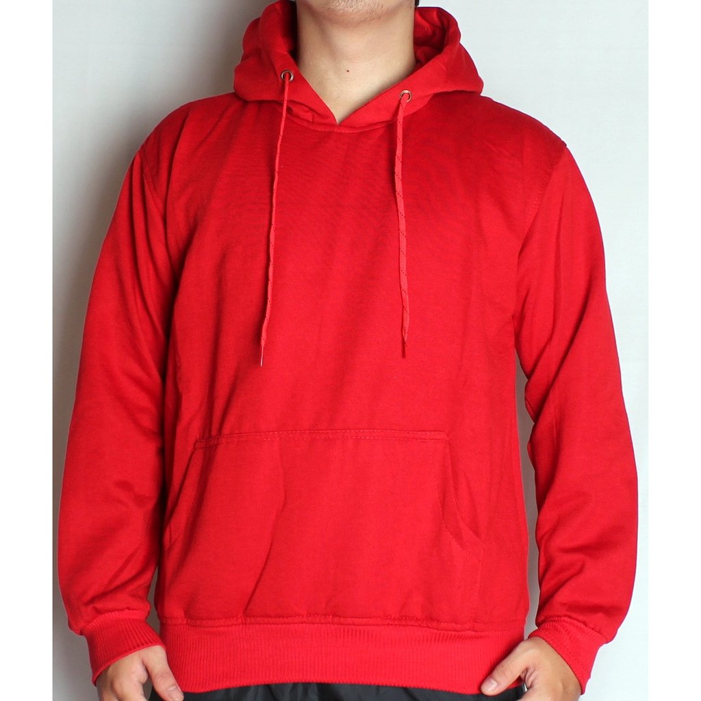 Jaket Hoodie Merah Polos Jumbo Bigsize Ukuran S-5XL