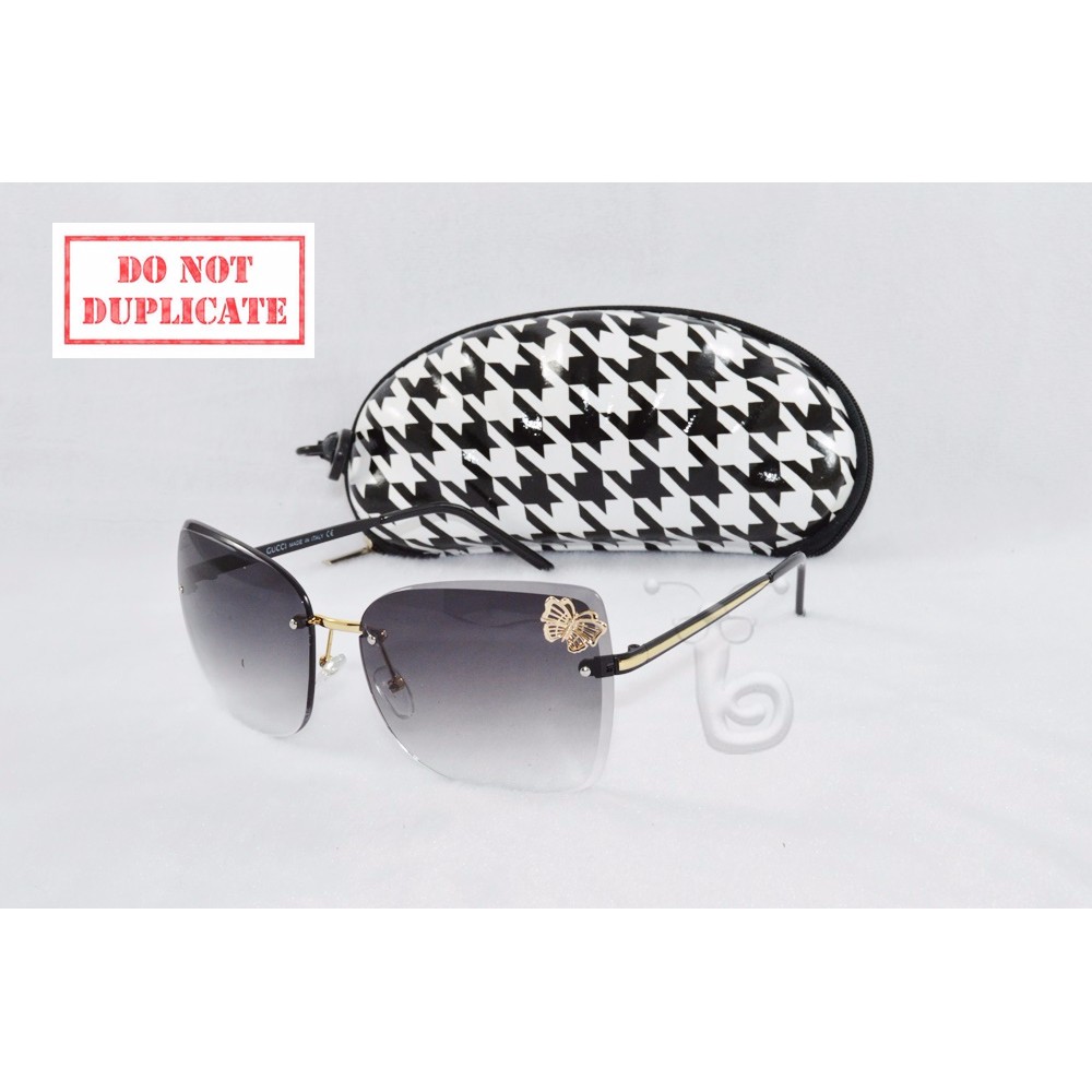 PAHE Kacamata Sunglass Gucci kupu Ashanty Hitam