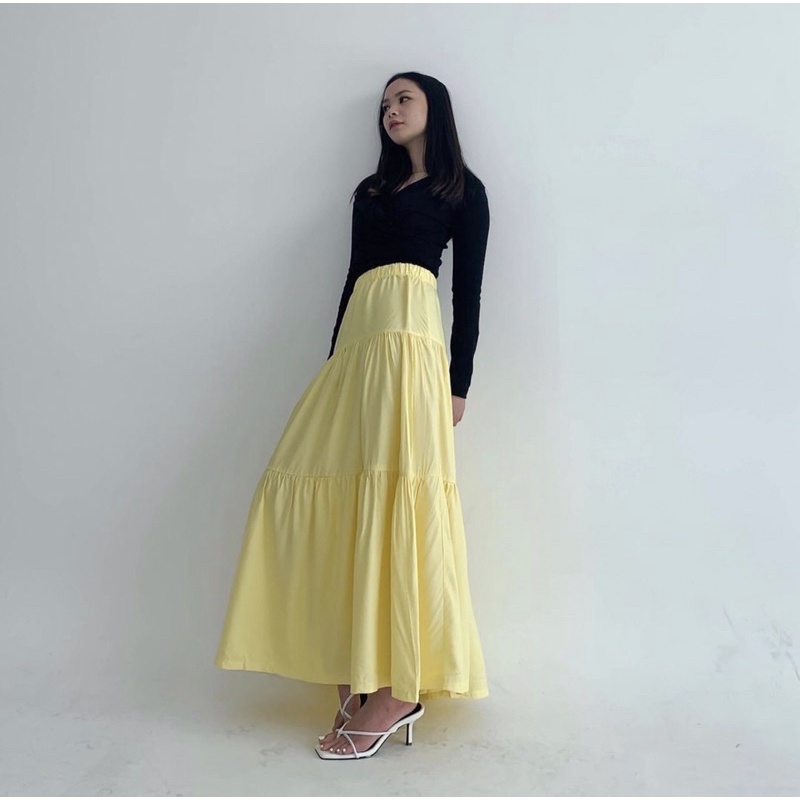 VIONA MAXI SKIRT PREMIUM KOREA - ROK HIJAB FRIENDLY - BASIC SKIRT - ROK PANJANG WANITA - ROK KONDANGAN - HADIAH / KADO ULTAH WANITA