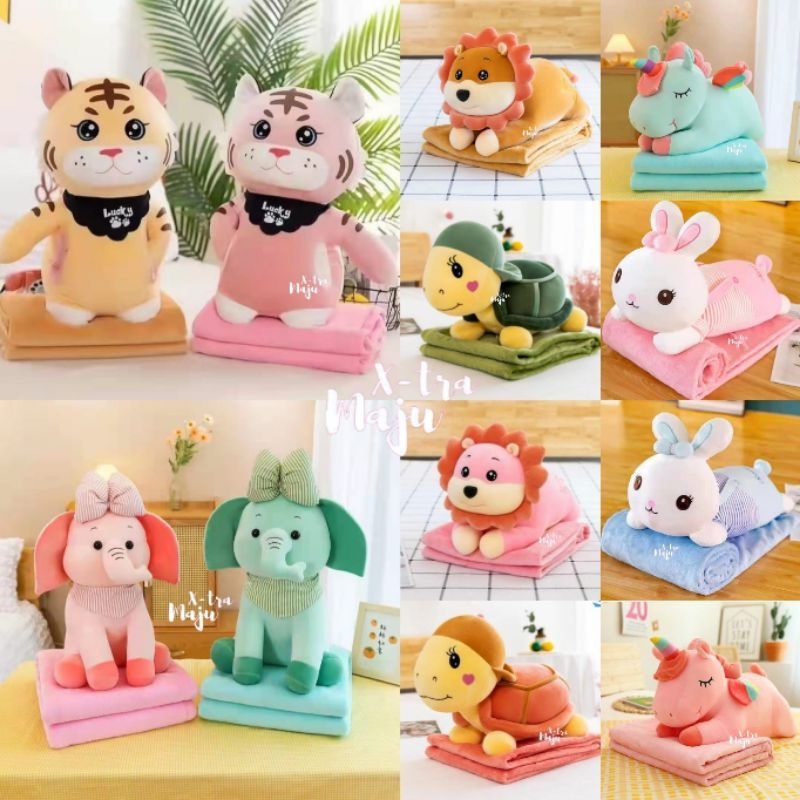 guling selimut (gulmut) / boneka selimut motif karakter lembut dan halus - LIMITED EDISI