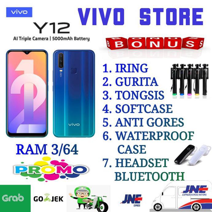 VIVO Y12 RAM 3/64 GARANSI RESMI VIVO INDONESIA - blue no bonus