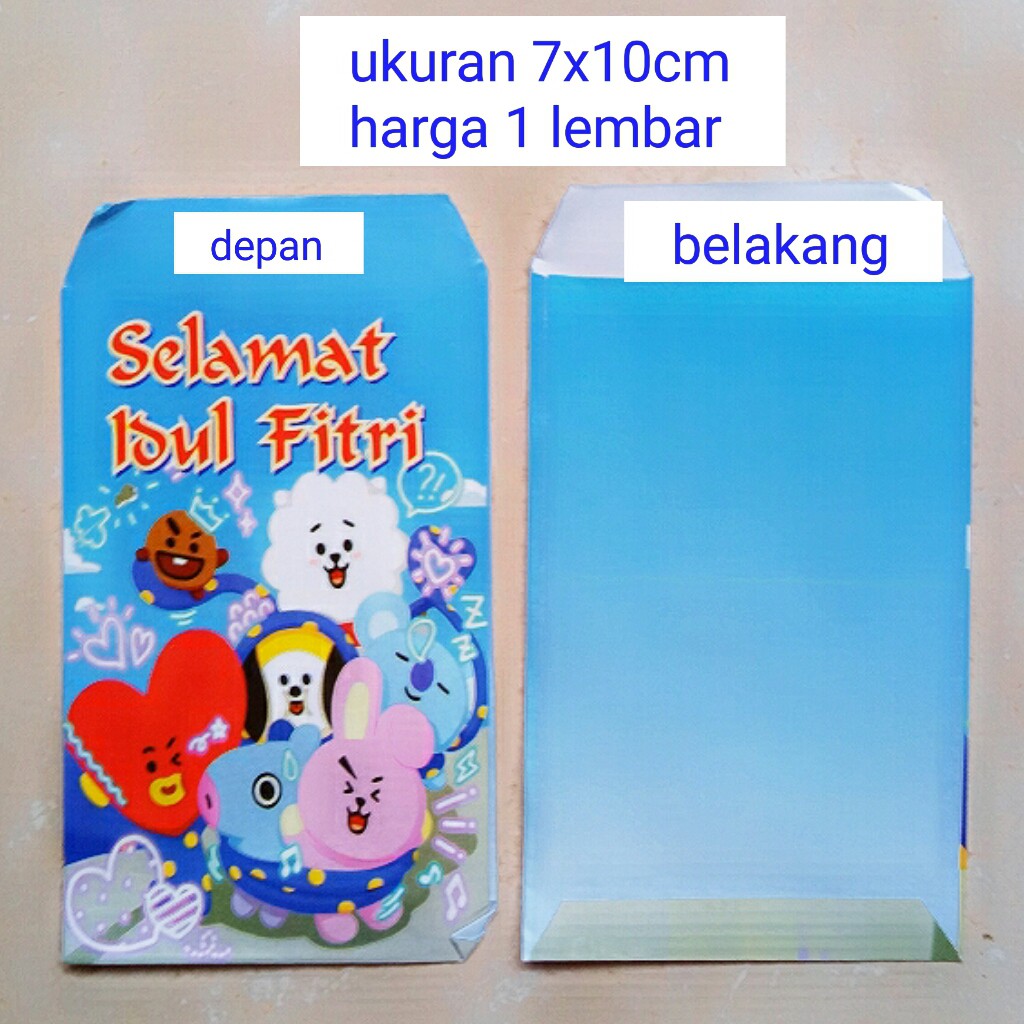 

amplop lebaran angpao lebaran ukuran kecil karakter BT21 BT 21 bt 21 bts korea