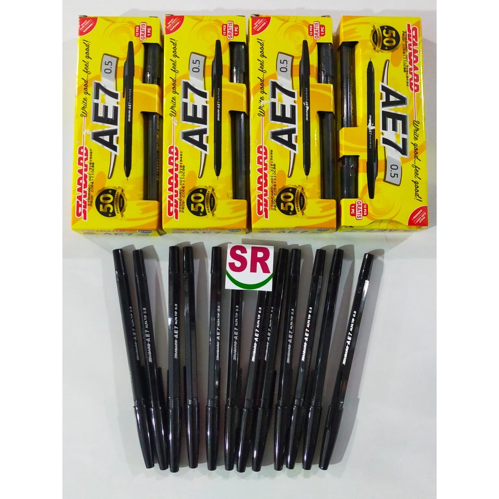 

Ballpoint Standard AE7 Hitam / Biru / merah (1 Pak / 12 Pcs)