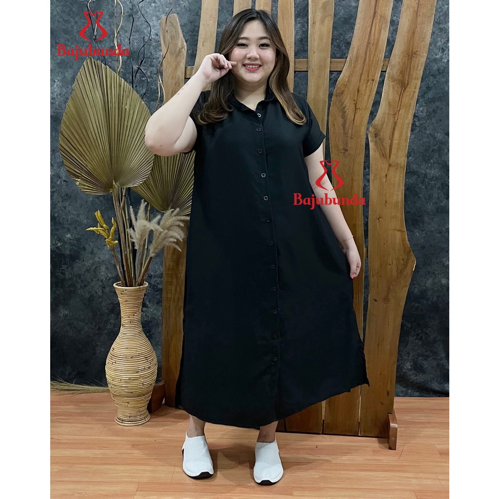 LD 120 Dress Jumbo Wanita Baju Big Size Polos PRILLY