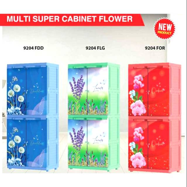 NAIBA LEMARI PLASTIK FLOWER FDD, FOR, FLG 9204