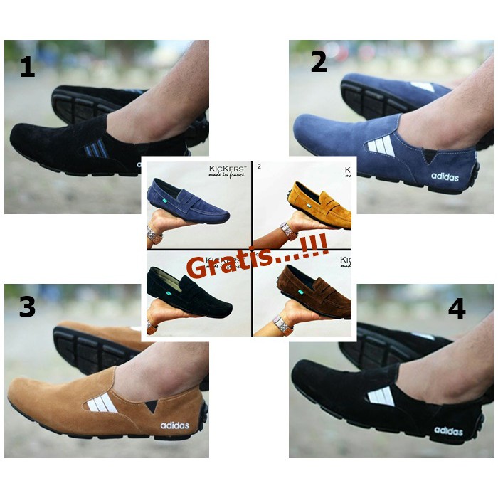 BELI 1 GRATIS 1  !!!  sepatu pria slop mocasin suarez santai