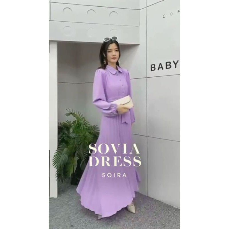 soira sovia dress maxi lilac lilak longsleeve