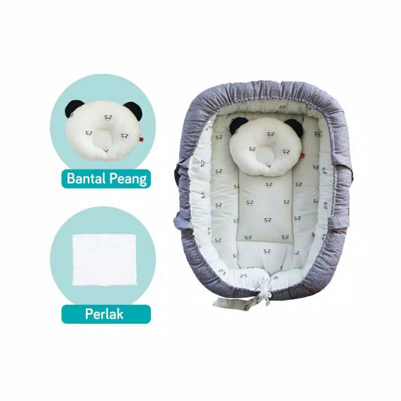 Omiland Kasur Serut Bayi + Kelambu Panda Series OYK1141