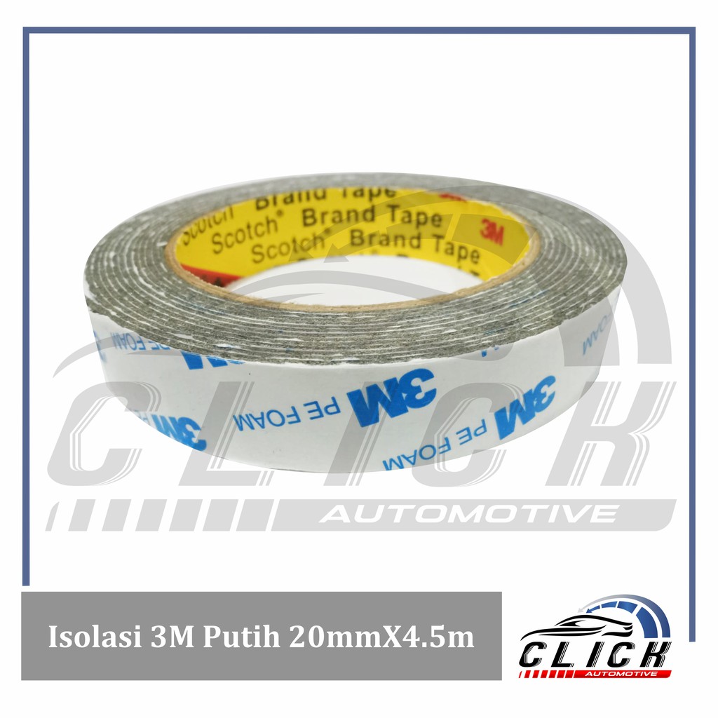 Double Tape 3m Pe Foam / Solasi BB Busa 20mm X 4.5 M / Isolasi Bolak Balik Pe Foam