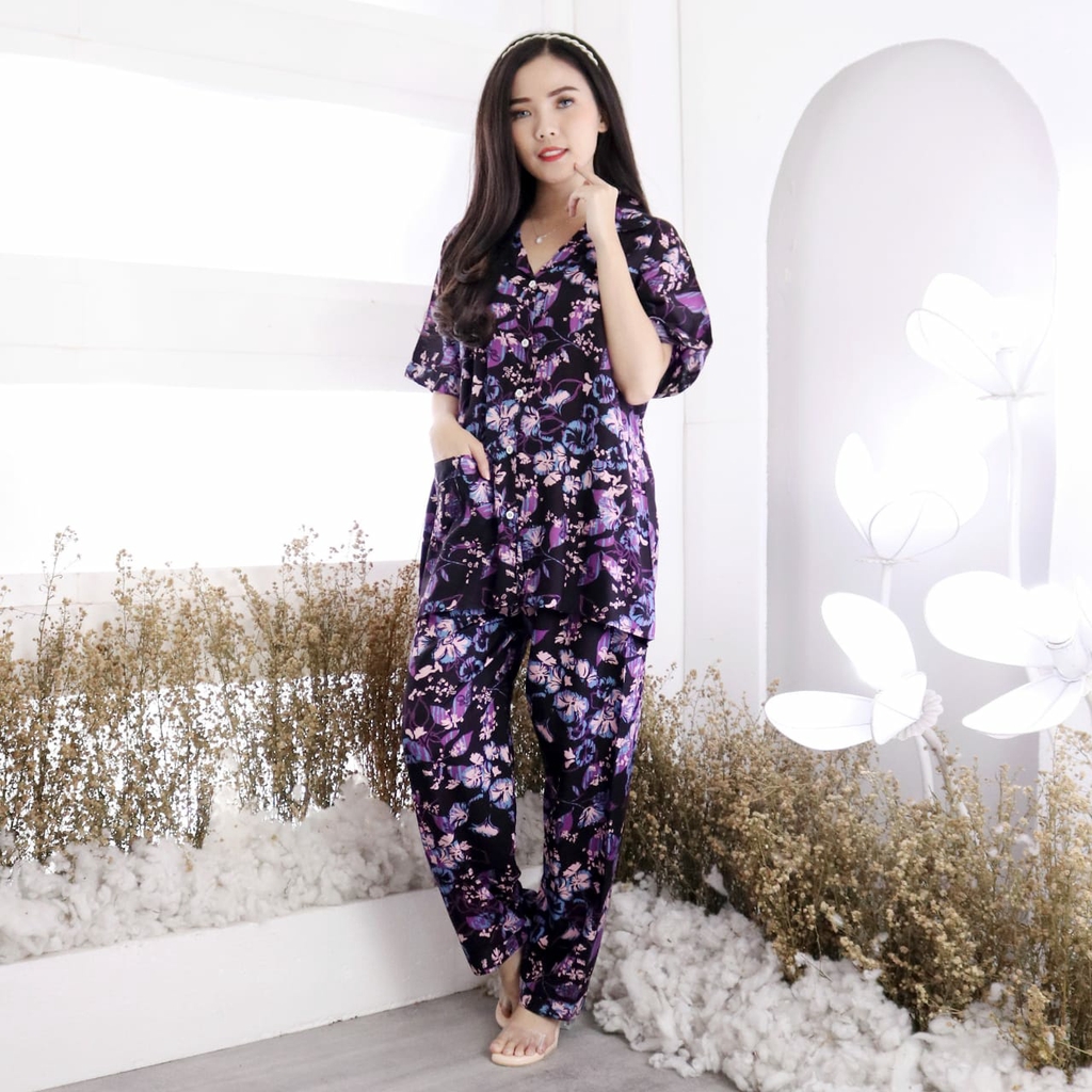 Piyama CP HP Daisy Size XXL Bahan Rayon