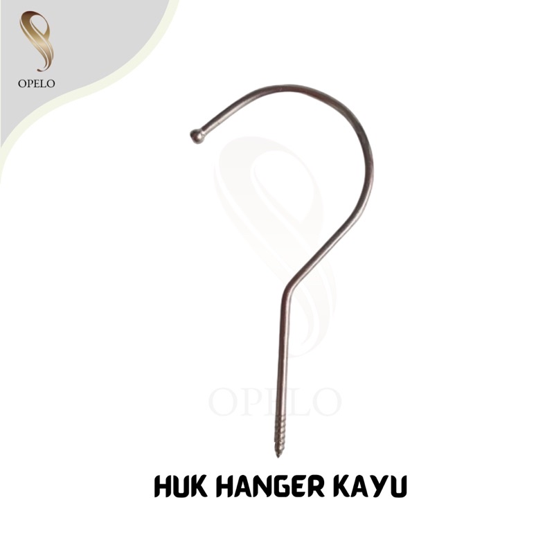 KEPALA HUK HANGER KAYU SILVER