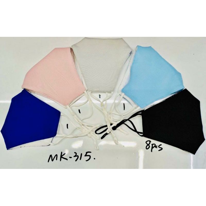 Masker kain dewasa import polos warna_masker kain_masker 2ply