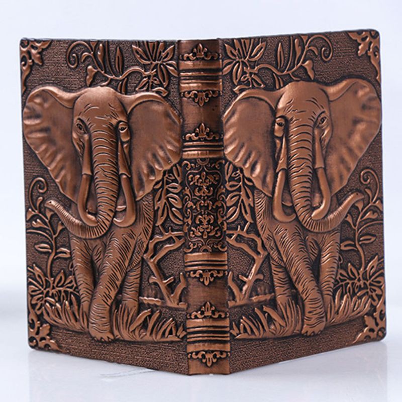 

Ongkir Gratis ya 3D Elephant Embossed Notebook Journal Notepad Travel Diary Planner Business School