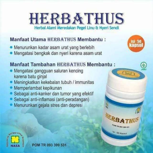 

HERBATHUS HERBATUS NASA ORIGINAL OBAT ASAM URAT PEGAL LINU / Mengatasi gangguan saluran kencing