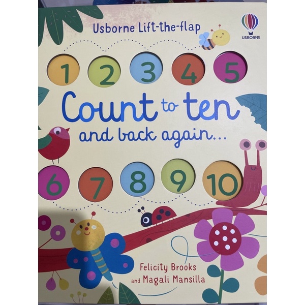 USBORNE buku anak LIFT THE FLAP SIZE BESAR BEST SELLER seasons weather abc germs demolition kontruksi body works grammar usborne pop up-Count to ten