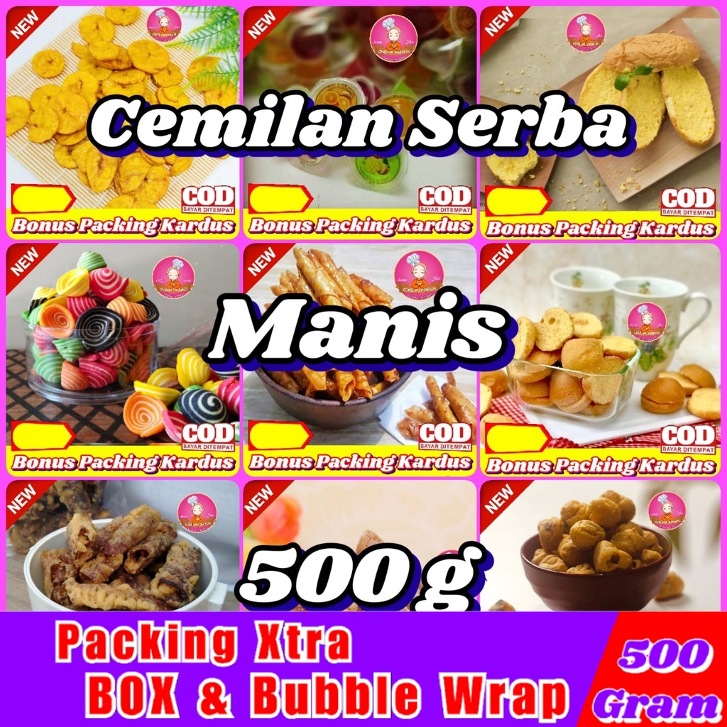 

Serba Manis 500gr / Aneka Makanan Ringan - Hufaida Snack makanan ringan