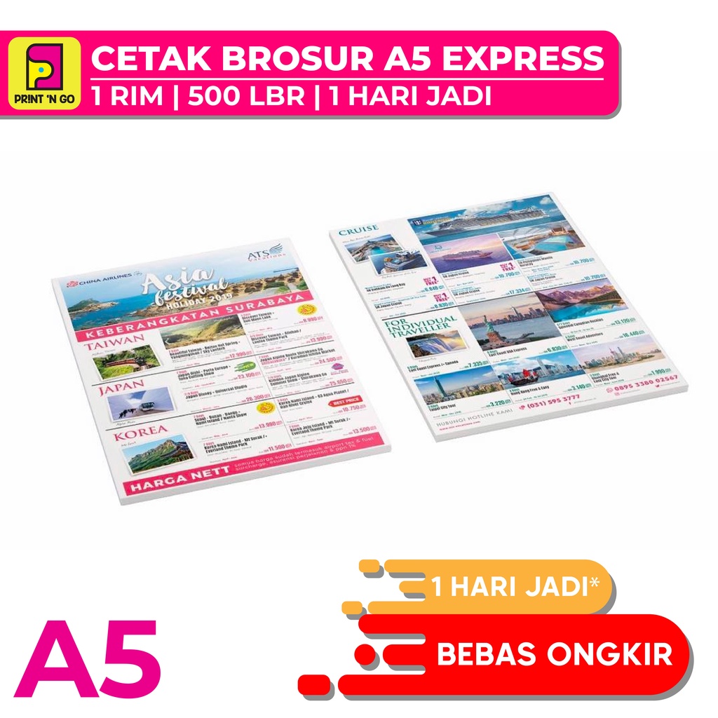 

Cetak Brosur A5 Full Color 1 Rim 500 Lembar Express