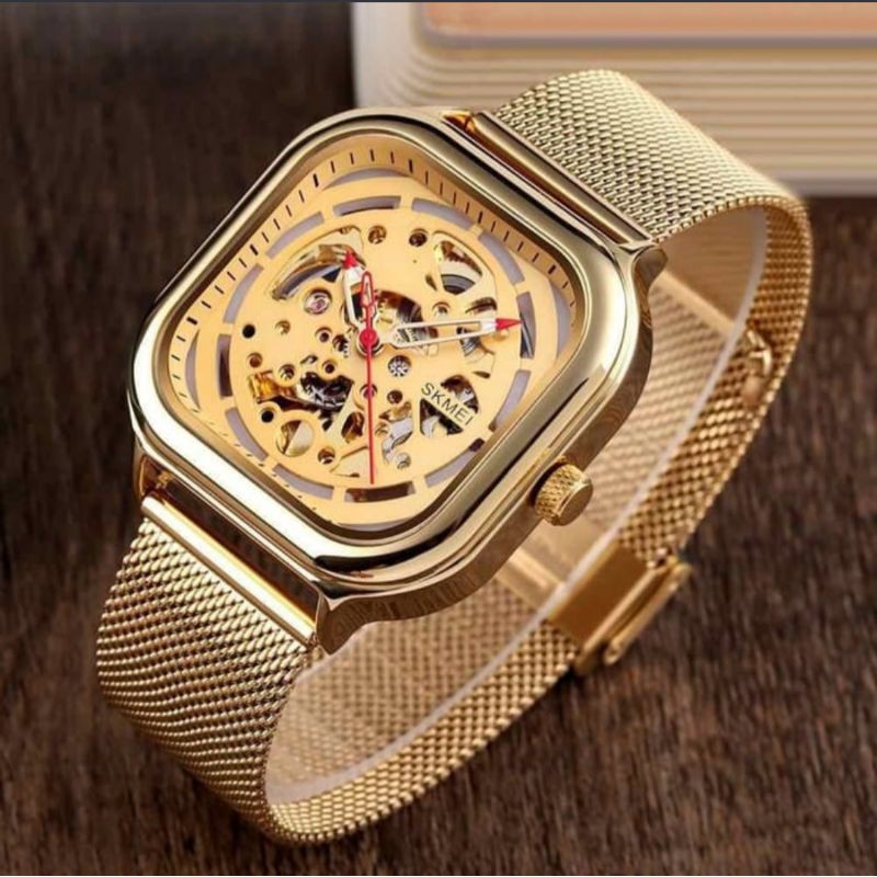 Jam tangan pria original SKMEI 9184 Gold