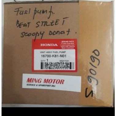 Fuel Pump Beat FI street 2017 2019  Scoopy donat K81 N01 atau N00 asli Ahm