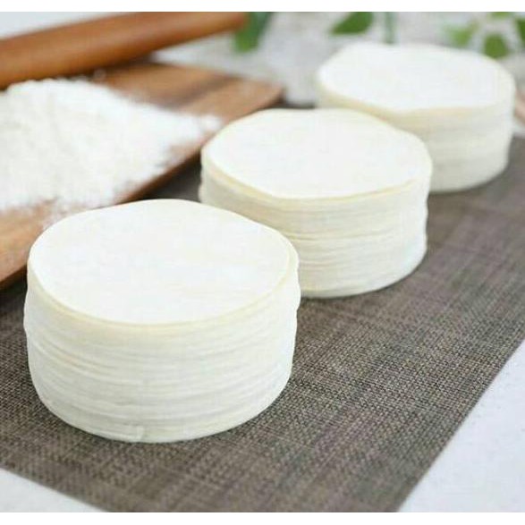 

5j Kulit Dimsum Isi 100 Lembar Kulit Gyoza Kulit Hakau Kulit Pangsit Bulat 8cm 7SY (Baru)