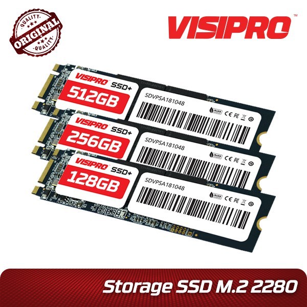 SSD VISIPRO 128GB M.2 2280 SATA RESMI ORIGINAL