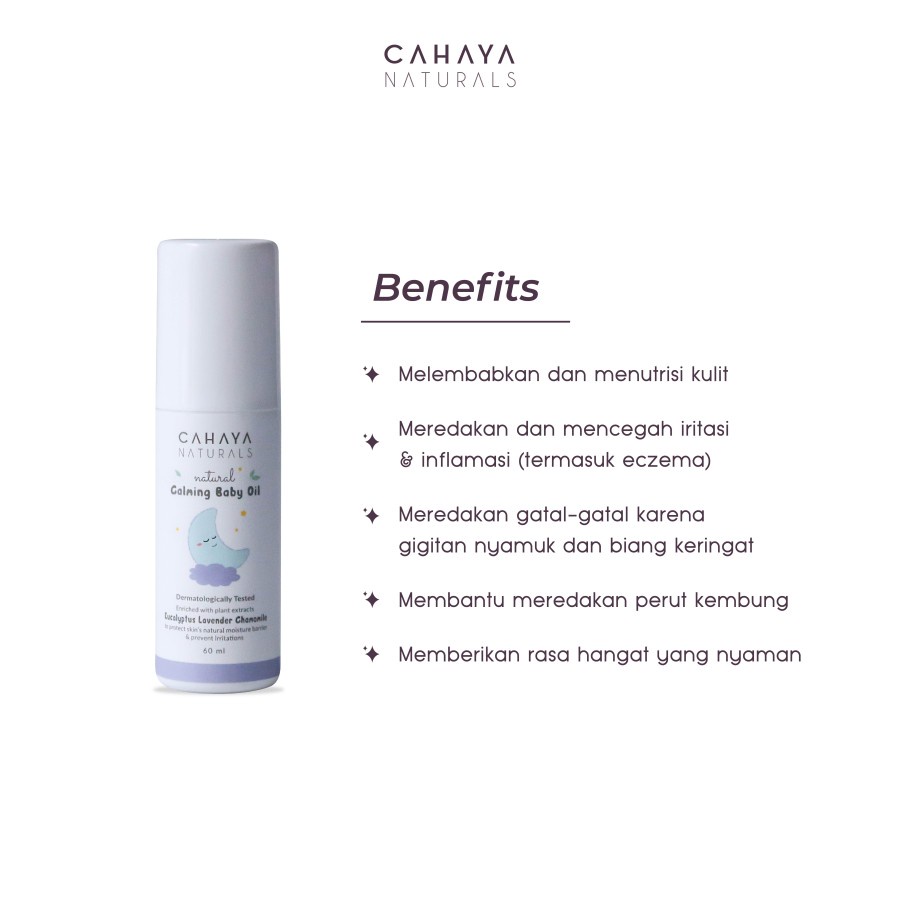 Cahaya Naturals Calming Baby Oil 60ml