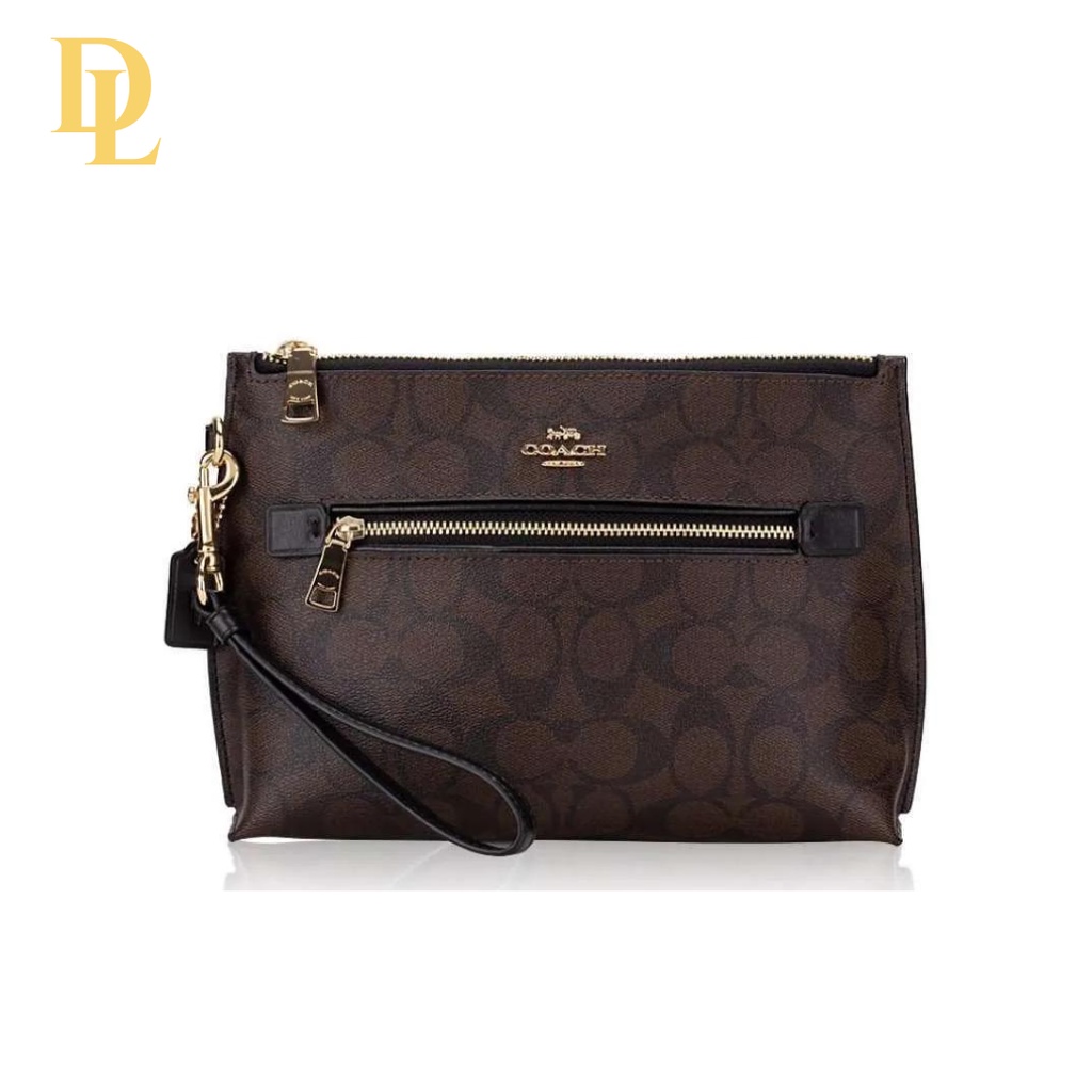 Coach Rowan Pouch In Signature Canvas (C1391)