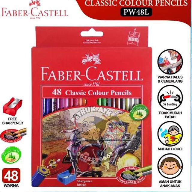 

PENSIL WARNA FABER CASTELL 48 WARNA PANJANG CLASSIC (ART. 097)