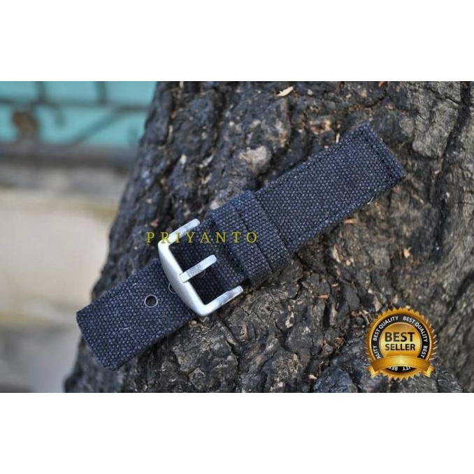 

canvas kanvas 20 22 24 mm strap tali jam canvas 20 22 24mm hitam