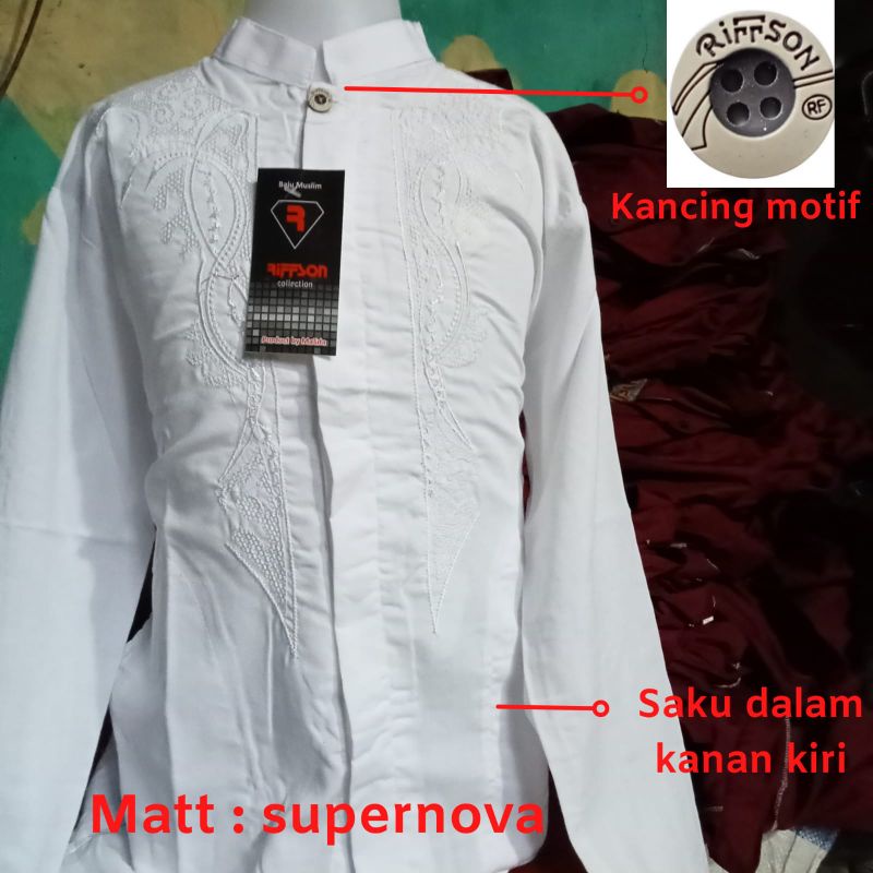 Baju Koko Anak Tanggung SD Remaja Warna Putih