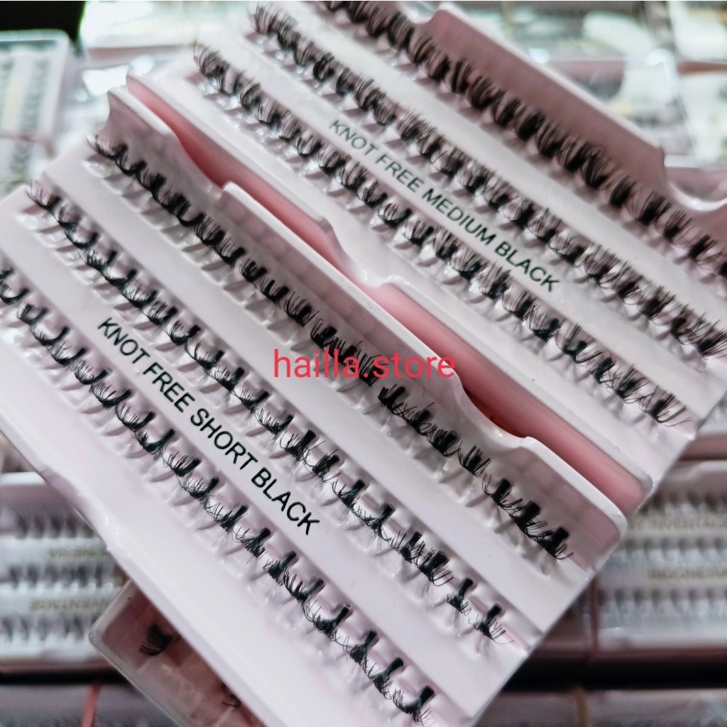 Eyelash Extension KNOT FREE SUPER CURLY Bulu mata Tanam EXTRA LENTIK EXTRA TEBAL HITAM Super Premium