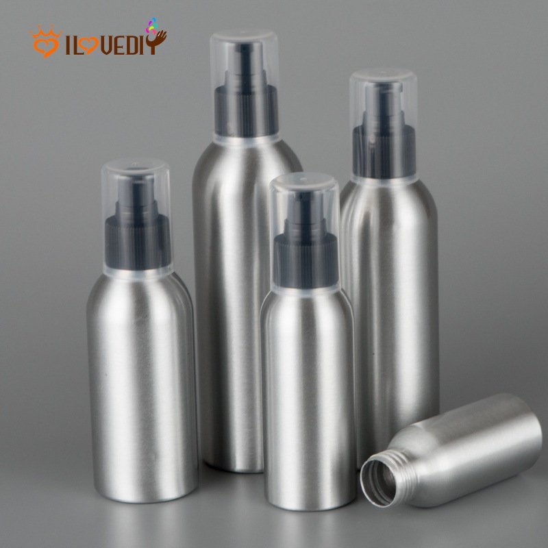 Botol Spray Kosong 40 / 50 / 100 / 150ml Bahan Aluminum Portable Untuk Parfum / Kosmetik / Travel