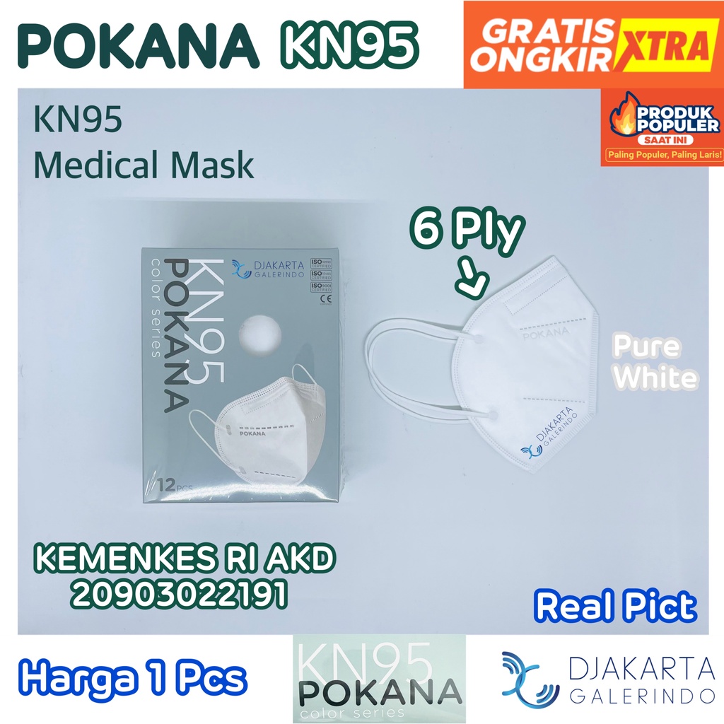 Masker POKANA KN95 6 Ply Medical Mask - Colour Series &amp; Fashion Series