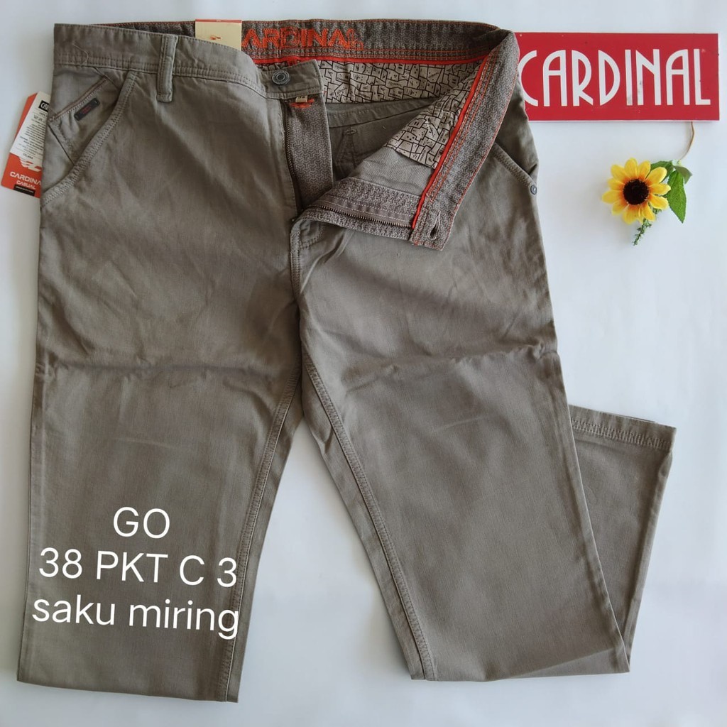 BB 37-38 PKT CARDINAL CASUAL CELANA POCKETS PANJANG Pria Fashion Laki Brand Kekinian Celana Chino