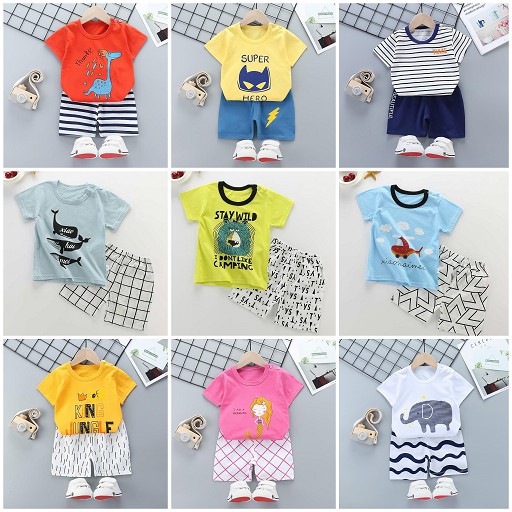hb KIDS SUIT PENDEK Setelan Anak Bahan Kaos Lengan 