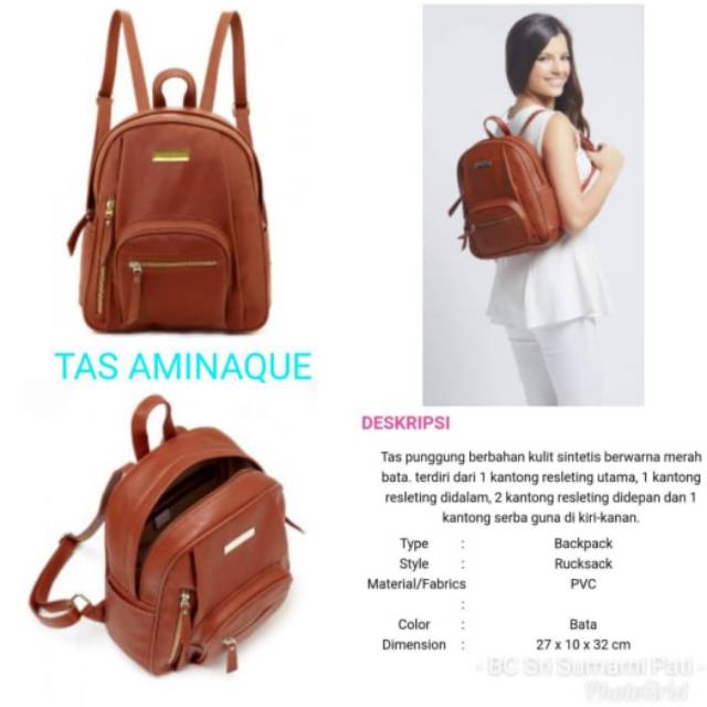 Tas ransel aminaque promo shopie martin
