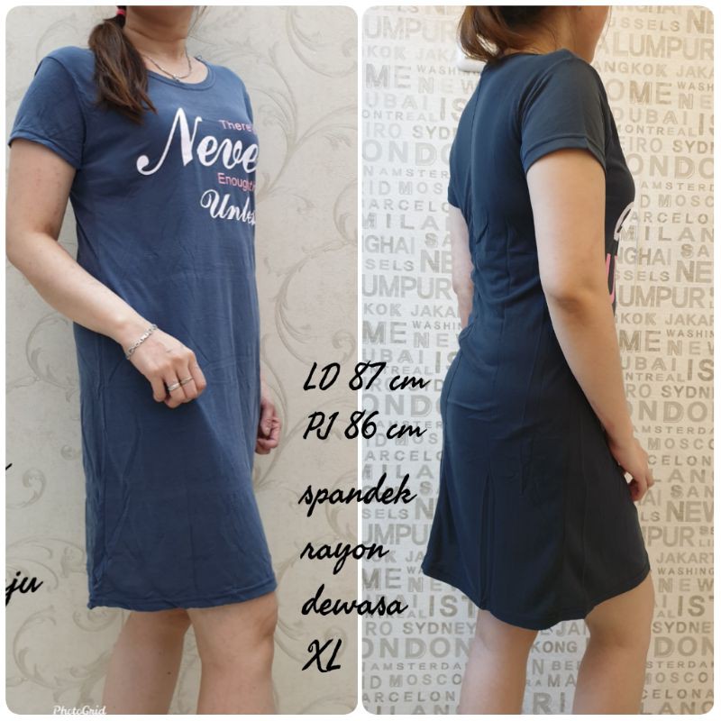 promo murah !!! spandek bagus dress tunik Ukuran XL pdk NEVER