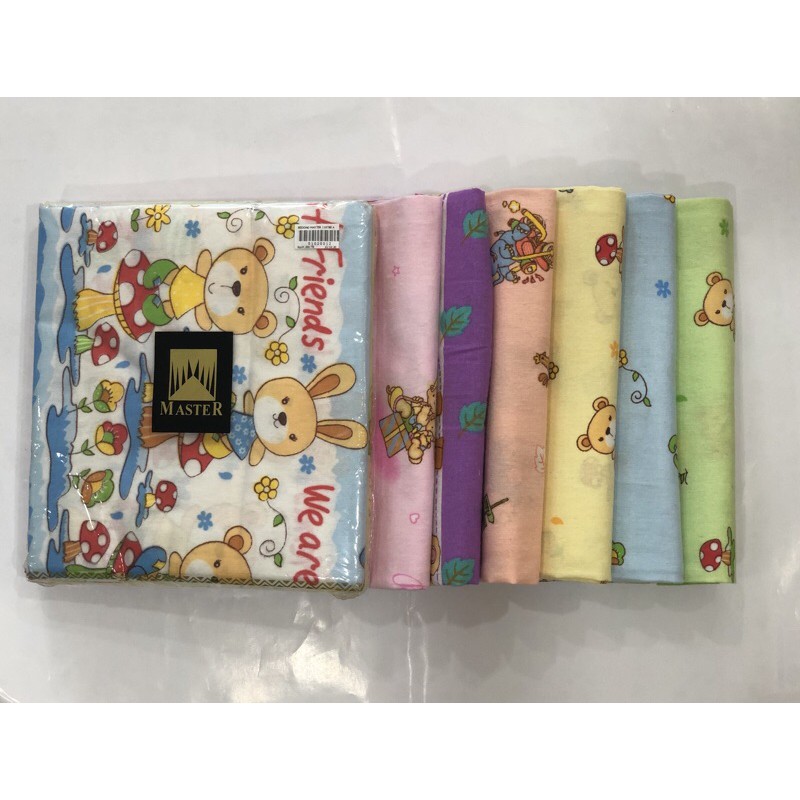 KAIN Bedong Bayi Master 110x120 cm/Selimut Bedong Besar Jumbo Bahan Katun Flanel Halus Motif Sablon