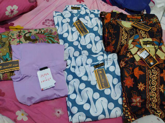 Benang Raja Kemeja Batik Kombinasi Tulis Primis Lapis Furing Lengan Panjang