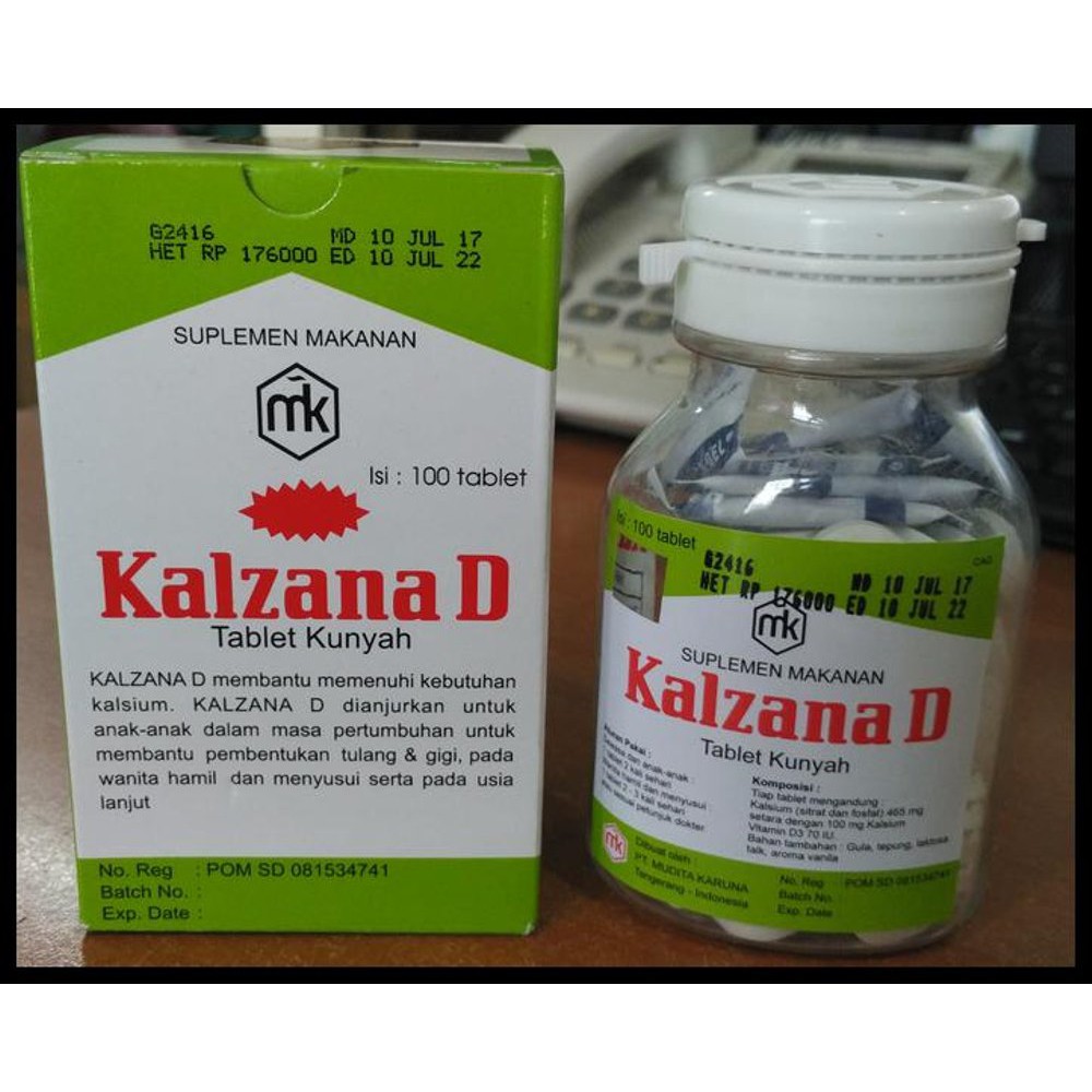 Kalzana D Botol Isi 100 Tablet