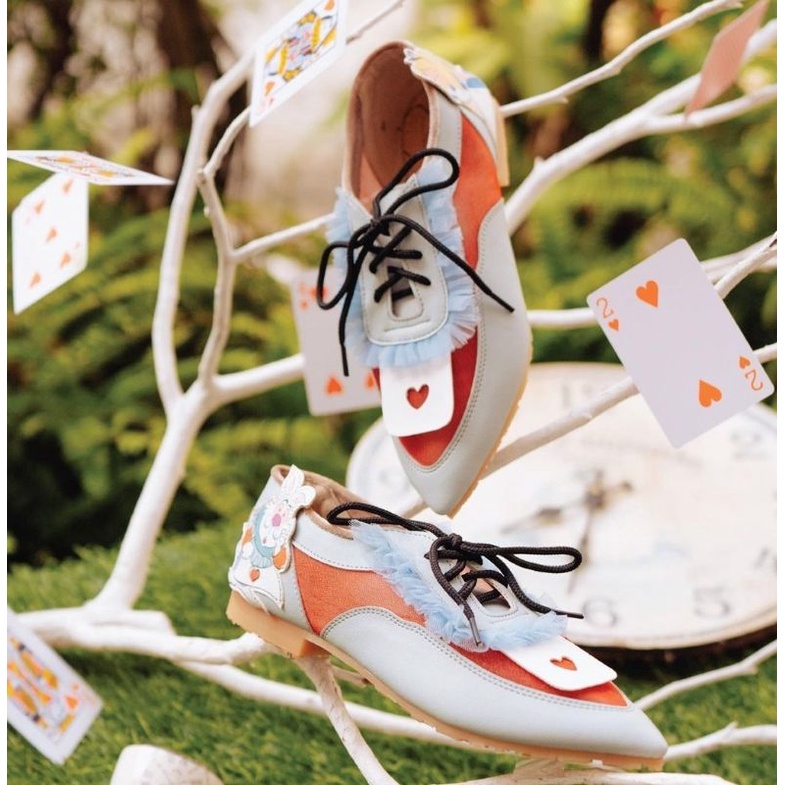 ITTAHERL X DISNEY - ALICE in Wonderland White rabbit sneakers sky size:41