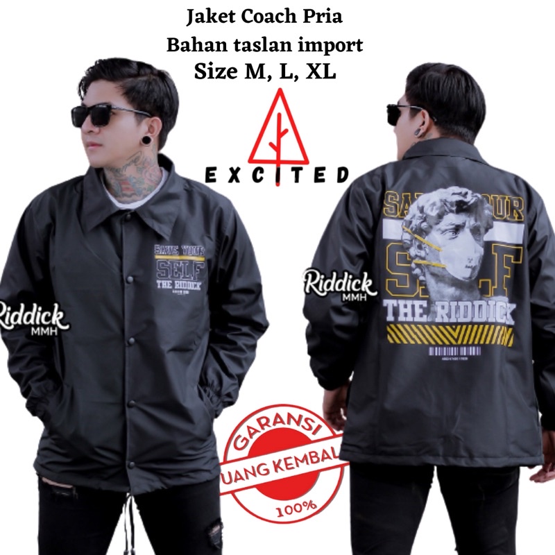 JAKET PRIA JAKET COACH TASLAN PREMIUM JAKET KEKINIAN 2021