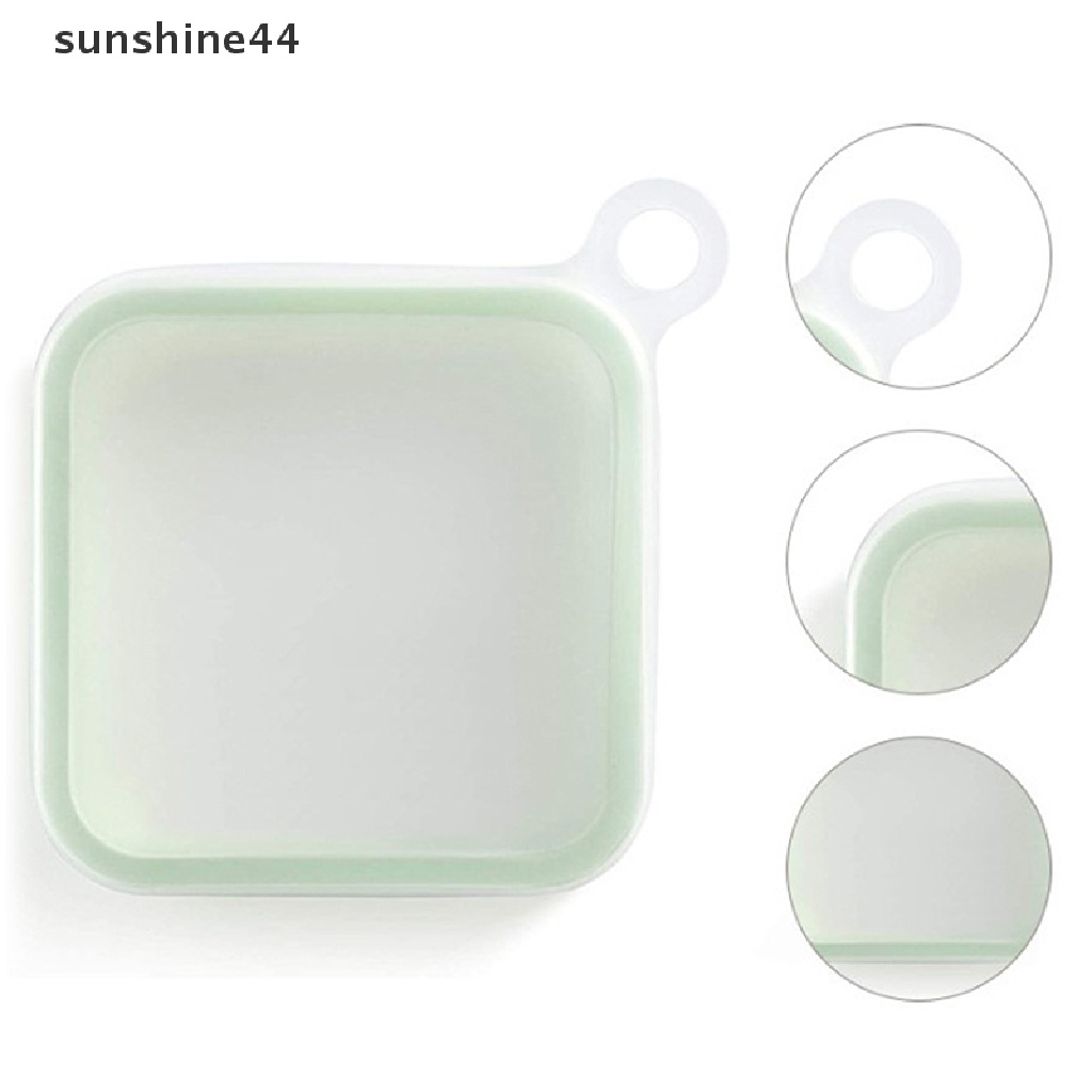 Sunshine Kotak Bekal / Lunch Box Bento / Sandwich / Roti Panggang Bahan Silikon Reusable Untuk Microwave