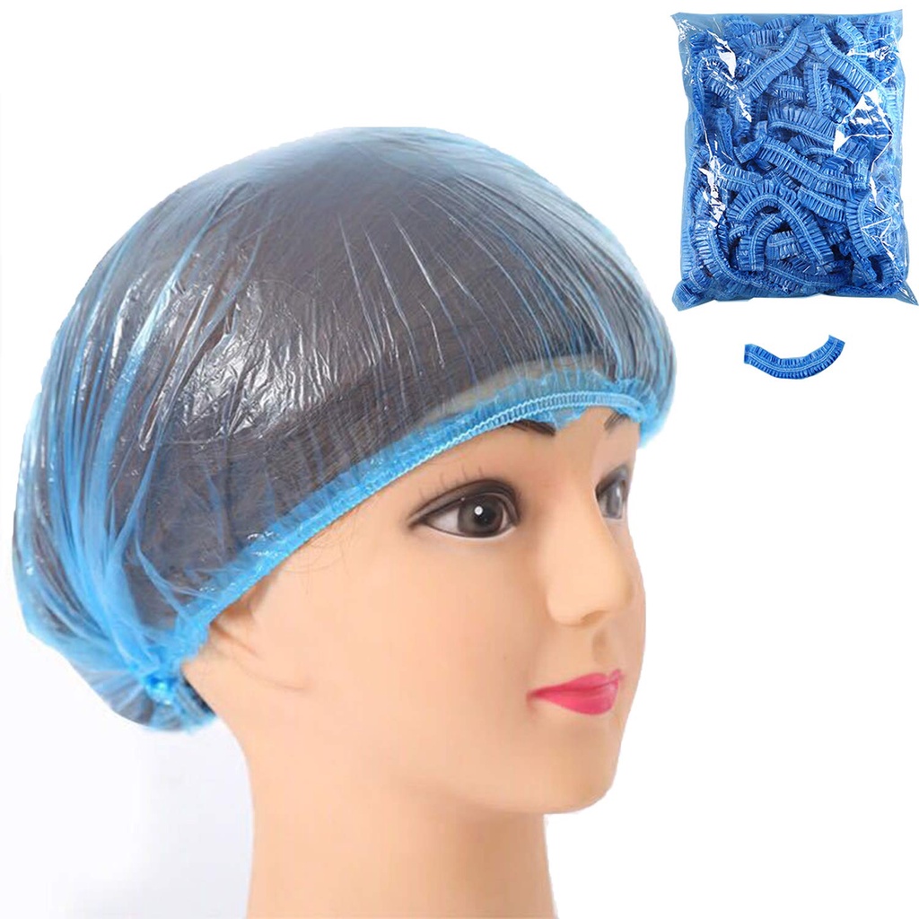 Shower cap 10pcs / penutup kepala disposable utk sulam / bb glow / eyelash extension