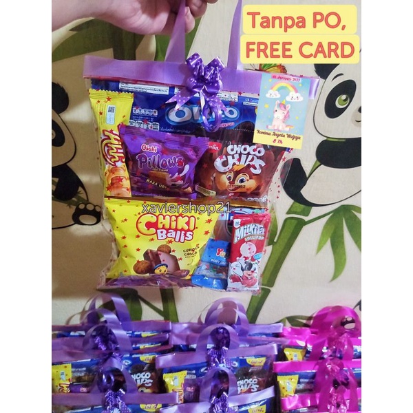

Paket snack ulang tahun anak PAKET MURAH 1 + Free card / Goodie bag ultah