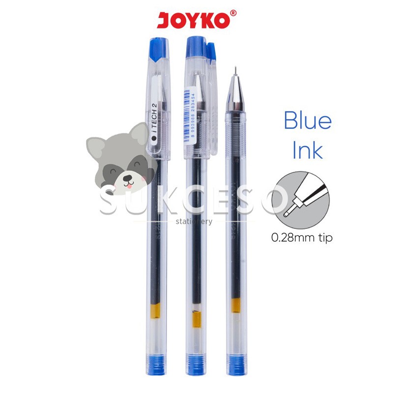 

Joyko Gel Pen GP-266 I Tech 2 0.28mm (Blue) / Pulpen Gel Warna Biru