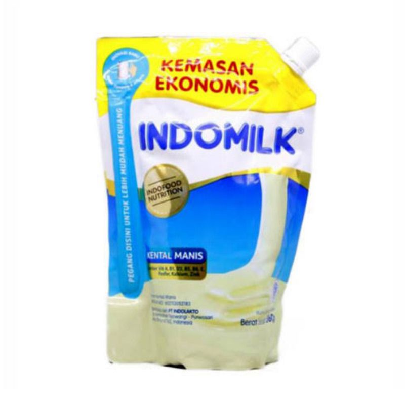 Susu kental manis putih/swiss choco indomilk 545 gr pouch